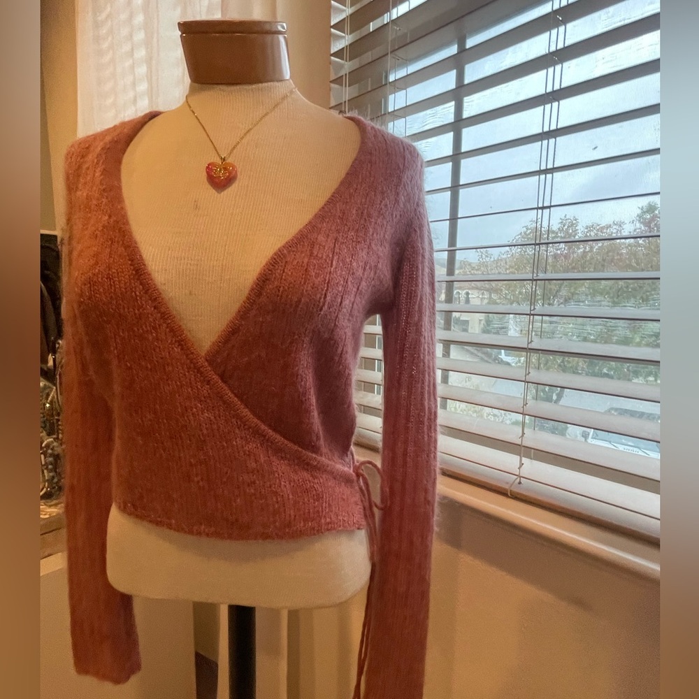 Moda International kid mohair wrap sweater Size S/M
